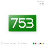 Номер на дверь 753, табличка на дверь для офиса, квартиры, кабинета, аудитории, склада, зеленая 120х70 мм, Айдентика Технолоджи