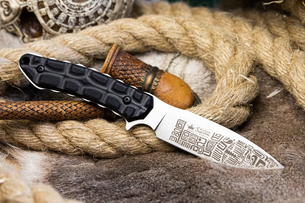 Туристический нож Aztec D2 StoneWash Kydex