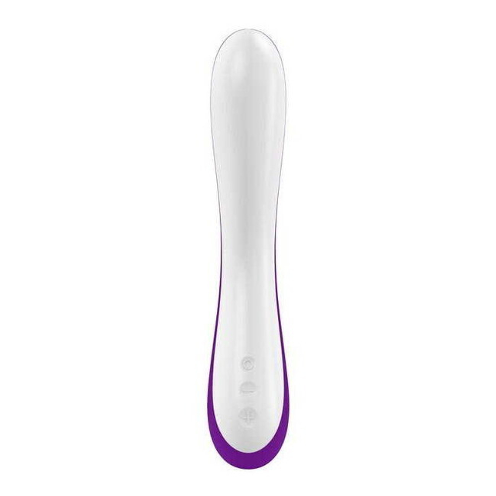 Силиконовый вибратор OVO (5 режимов) (Цвет: белый с фиолетовым)
