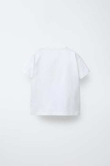 ZARA ФУТБОЛКА С БАНТОМ ИЗ ПОПЛИНА, ГОЛУБОЙ