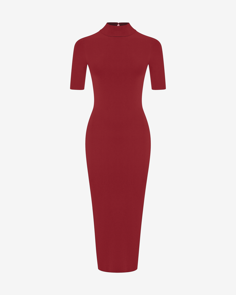 Платье миди с открытой спиной из вязаного трикотажа