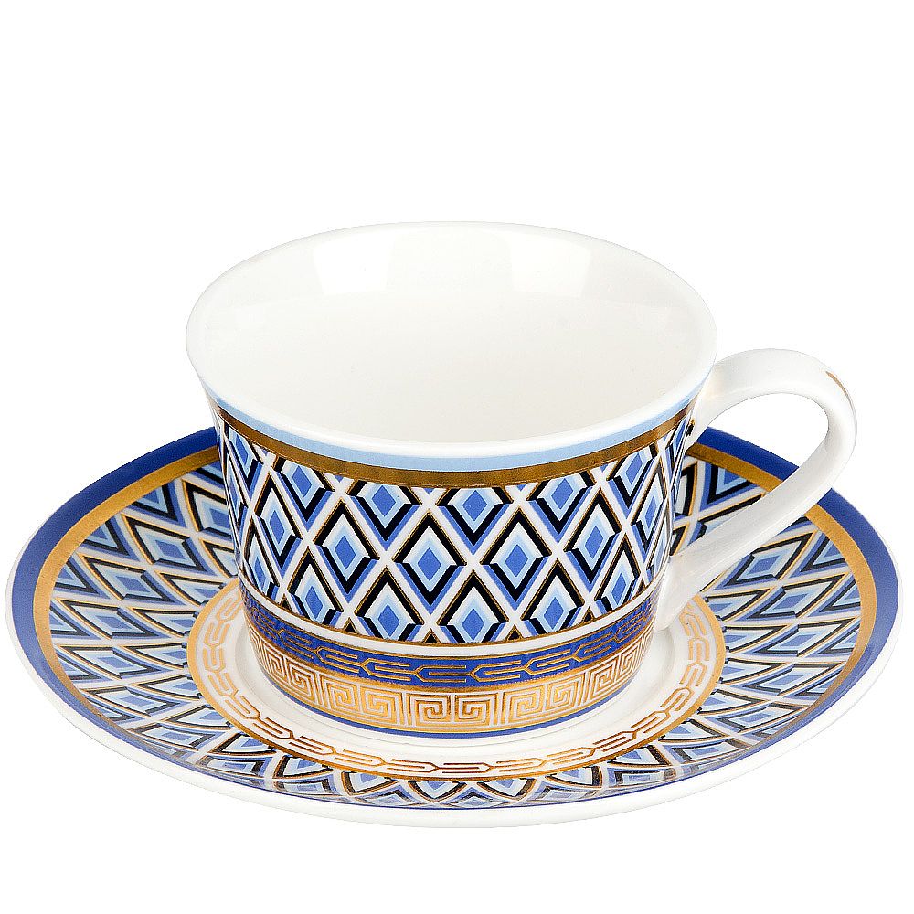 Набор чайный 12пр. "Golden Blue" (6 персон) v=200мл. (фарфор) (подарочная упаковка)