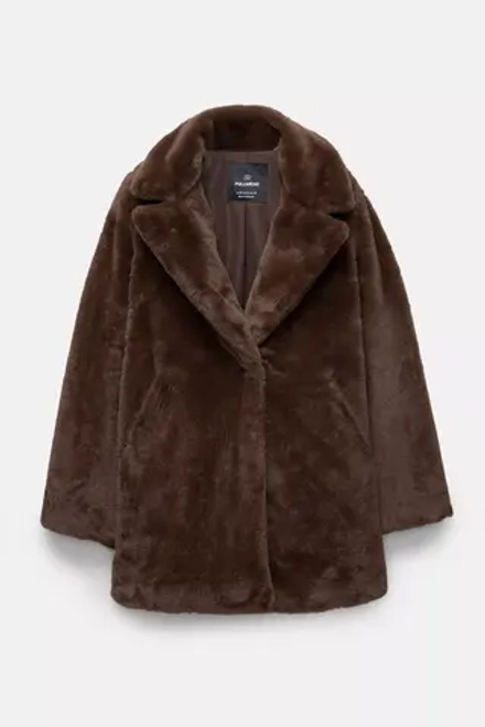 PULL&BEAR Шуба из искусственного меха, коричневый