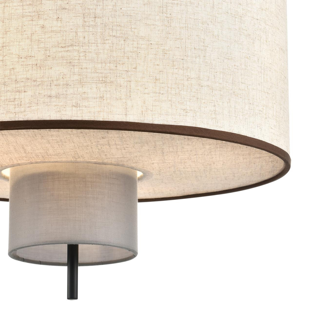 8282/4 MODERNI черный/бежевый/коричневый, металл/текстиль/стекло Светильник подвесной Е14 4*40W 220V SORENTO