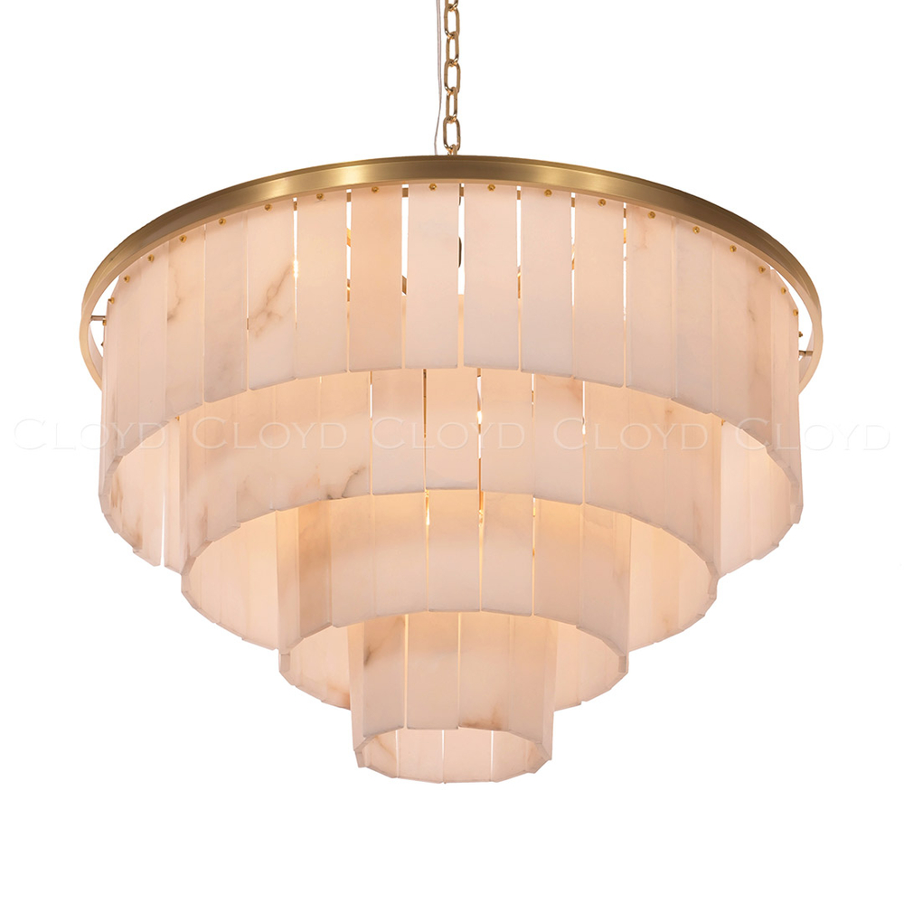 Люстра Cloyd HERCULANUM-B C16 / Ø80 см - алебастр - латунь (арт.11141)