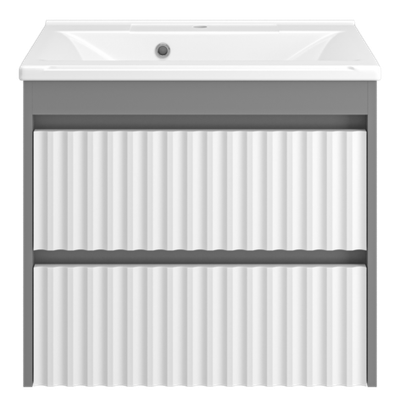 Тумба под раковину Brevita Balaton 65 подвесная (белая, серая)