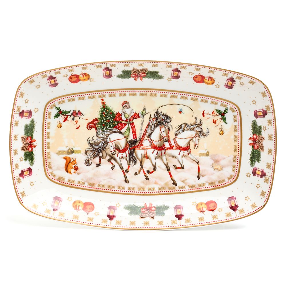 БЛЮДО LEFARD "ТРОЙКА" ПРЯМОУГ. 25*16*3 СМ БЕЛОЕ (КОР=12ШТ.)