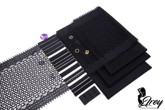 906 Кружево эластичное 19 см, перфорация, Италия, черный 170