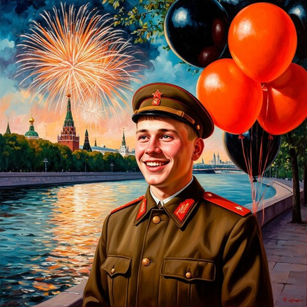 Набор 30шт. Воздушные Гелиевые Шары на 9 Мая День Победы