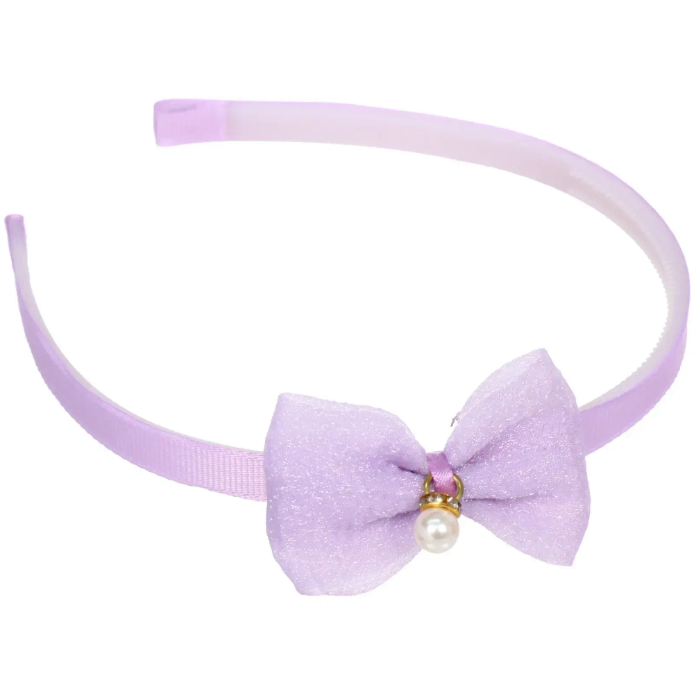 Ободок для волос детский на блистере «РОЗОВОЕ ОБЛАКО», жемчужинка, микс 6 цветов, 1см