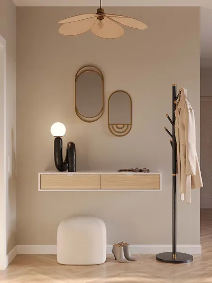 Светильник подвесной kamille, D79 см, бежевый