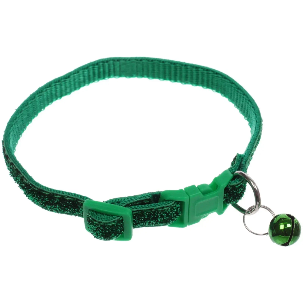 Ошейник с колокольчиком 1*19/32см «Zoo City-Блестящий БУМ» микс цветов (минивложение 12шт)