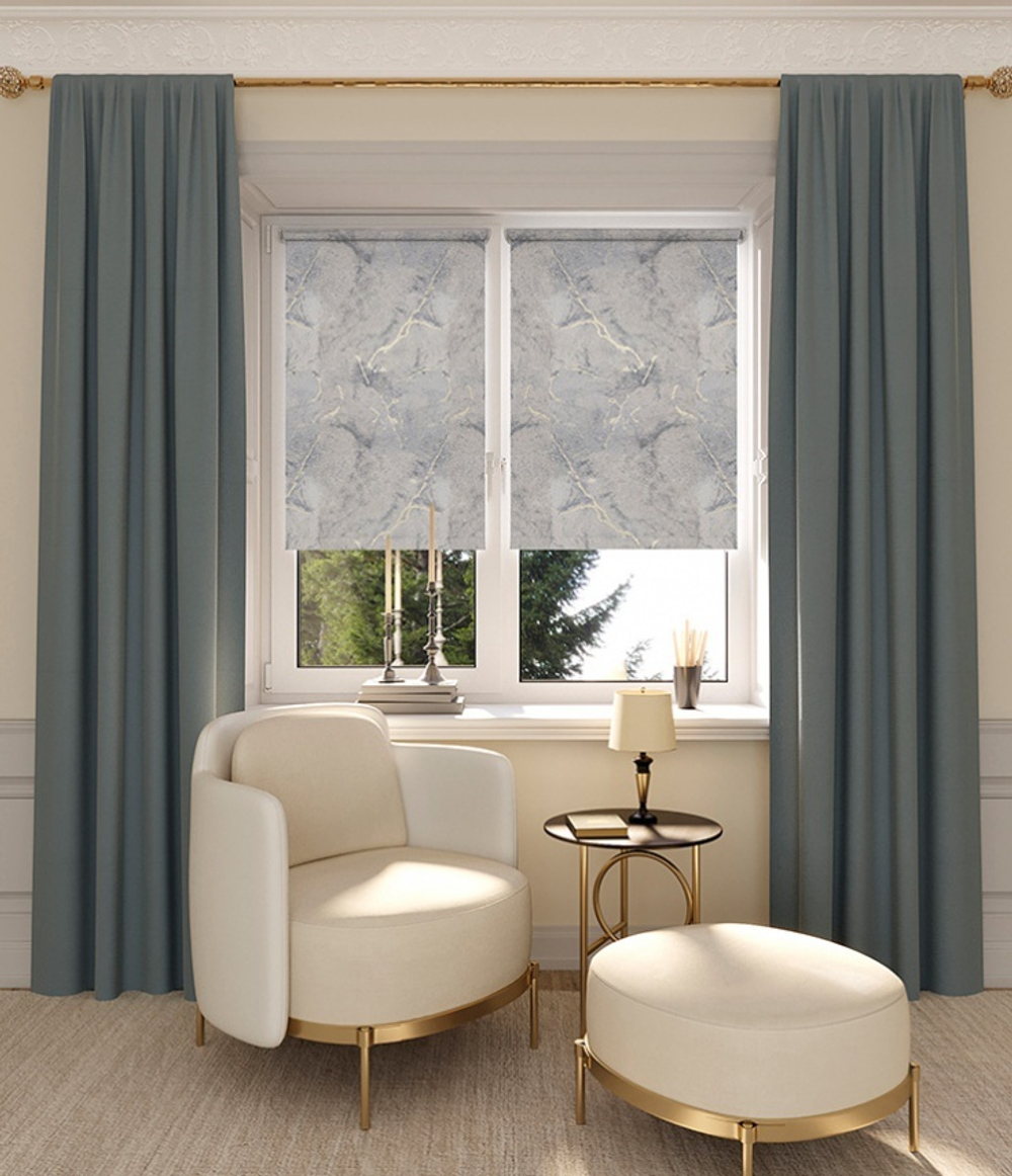 Рулонные шторы Фавор Темно-серый