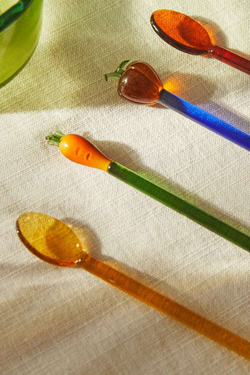 ZARA HOME НАБОР ДЕСЕРТНЫХ ЛОЖЕК ИЗ БОРОСИЛИКАТНОГО СТЕКЛА, ОРАНЖЕВЫЙ