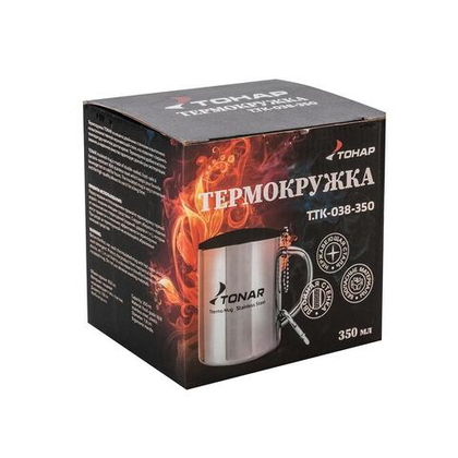 Термокружка T.TK-038 350ML с пл. крышкой+ карабин Тонар,