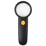 Лупа просмотровая BRAUBERG, С ПОДСВЕТКОЙ, диаметр 50 мм, увеличение 5, корпус черный, 454128