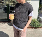 Описание по вязанию жилета спицами "Double"