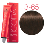 Краска для волос Igora Royal 3-65 Темный коричневый шоколадный золотистый Schwarzkopf Professional, 60 мл