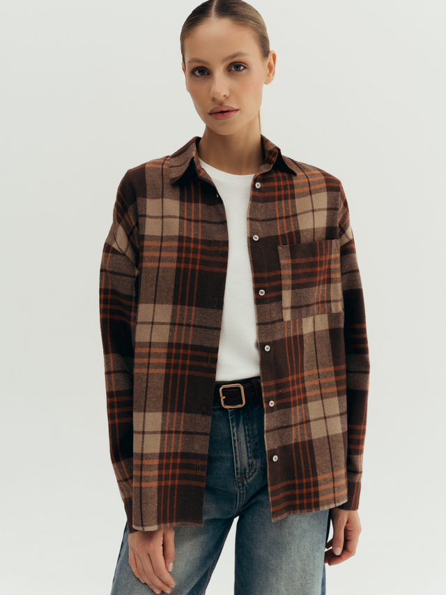 Рубашка в крупную клетку