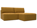 Диван угловой модульный Лига-060 НПБ угол универсальный, BRUT 10 желтый, Велюр, 129507