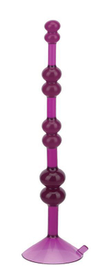 Фиолетовая анальная цепочка на присоске LOVE THROB PURPLE - 17,8 см