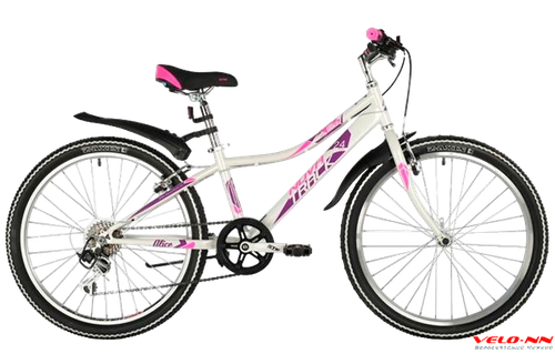 Велосипед NOVATRACK двухколесный 24" белый,  стальная рама 10, 6 скор., Shimano 24SH6SV.ALICE.10WT21