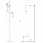 Смеситель для раковины ABBER Wasserfall AF8615B черный матовый