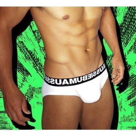 Мужские трусы брифы с карманом Aussiebum Pocket Jockit White Brief AB00226