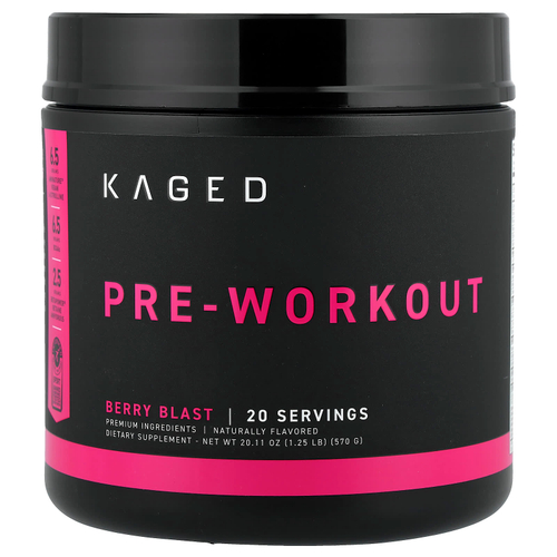 Kaged, предтренировочный комплекс, со вкусом ягод, 570 г (1,25 фунта)
