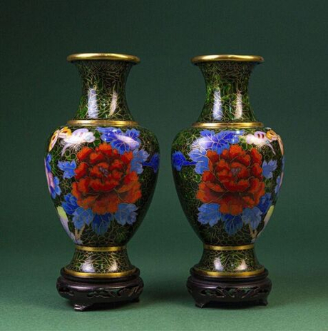 Винтаж: Парные вазы «Пионы»