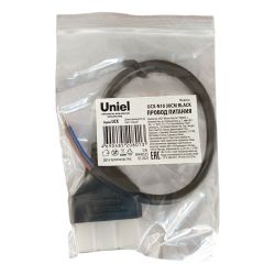 UCX-N10 30CM BLACK Провод питания для светильника серии ULO-N. 30см. Цвет черный. ТМ Uniel