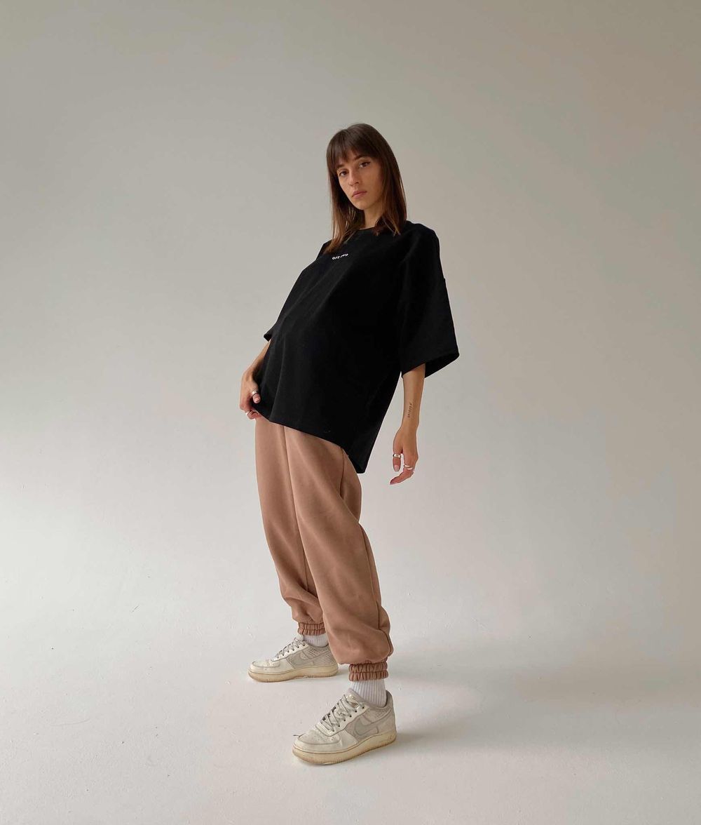 Футболка ONE TWO "T-SHIRT LOGO" Черная