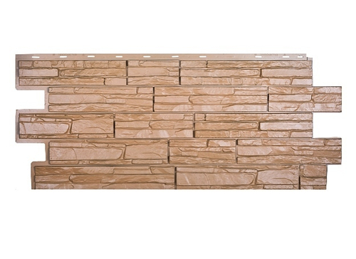 Цокольный сайдинг Альпийская Сказка Бежевый