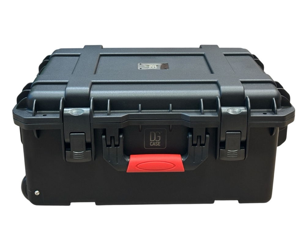 Ударопрочный кейс с выдвижной ручкой и на колесах DGCASE@60-02LA (Черный цвет)
