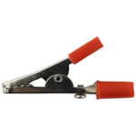 Зажим крокодил для проводов 5A 55мм (Красный) - 10шт