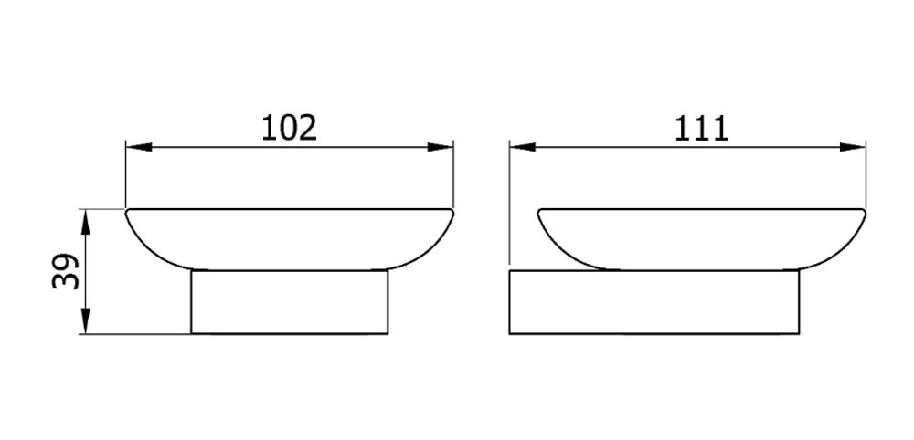 Мыльница стекло/нерж. сталь CORINTO 16925.S матовый