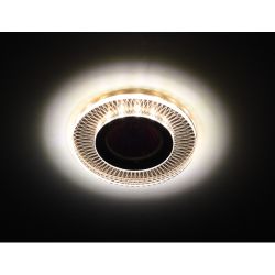 Светильник встраиваемый cо светодиодной подсветкой ЭРА DK LD44 TEA 3D под лампу MR16 GU5.3 оранжевый | Встраиваемые LED светильники