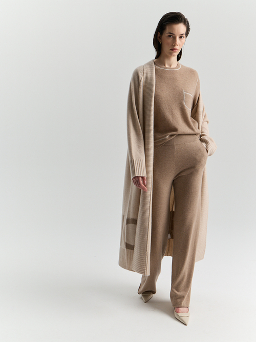 Кашемировый кардиган макси