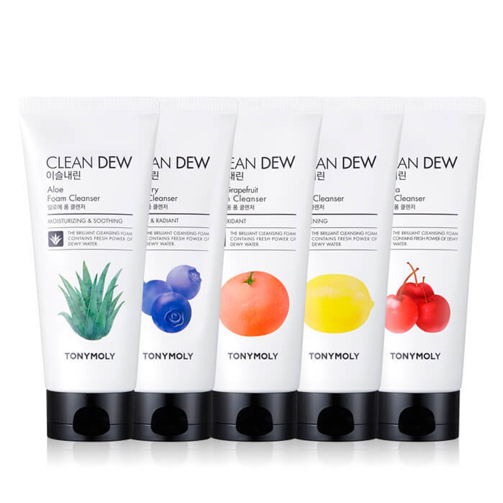 Tony Moly Clean Dew Foam Cleanser Aloe пенка c экстрактом алоэ