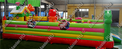 Детский надувной батут-горка "Маша и медведи" 12*9*5 м