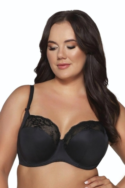 Бюстгальтер с мягкой +size чашкой Camellia (Размер: 95H) (Цвет: черный)