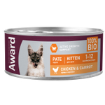 Влажный корм AWARD для котят, паштет из курицы с морковью 100г