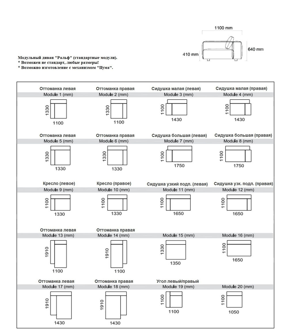 Модульный диван «Ральф»