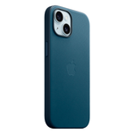Тканевый чехол с поддержкой MagSafe Apple FineWoven Case для iPhone 15, Pacific Blue (Тихоокеанский синий)
