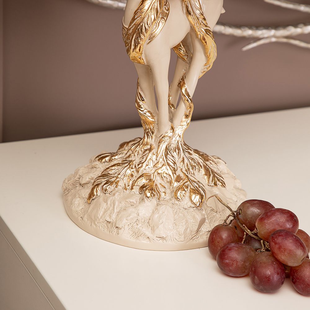 Фруктовница Лань Артемиды Айвори со стеклянной чашей