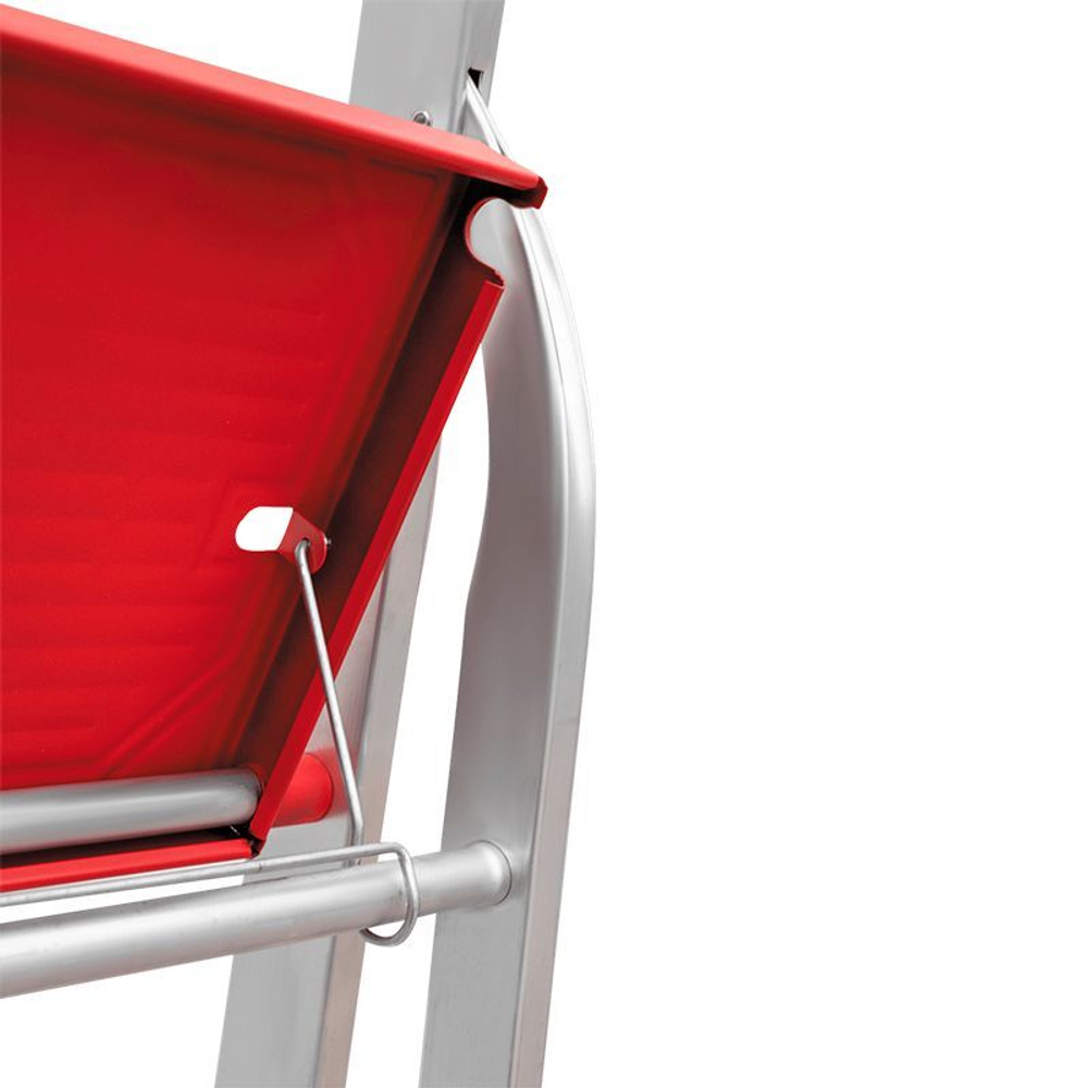 Стремянка 4 ступеней алюминиевая профессиональная с органайзером