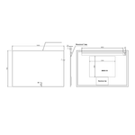 Зеркало прямоугольное Armadi Art Modern 100*70см 543-100-G подсветка, сенсор, антизапотевание, GOLD