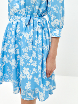 Платье с отложным воротником из вискозы