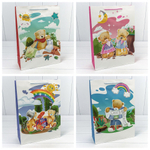 Пакет подарочный 31х41.5х12см "Мишки" с 3D аппликацией (Микс)