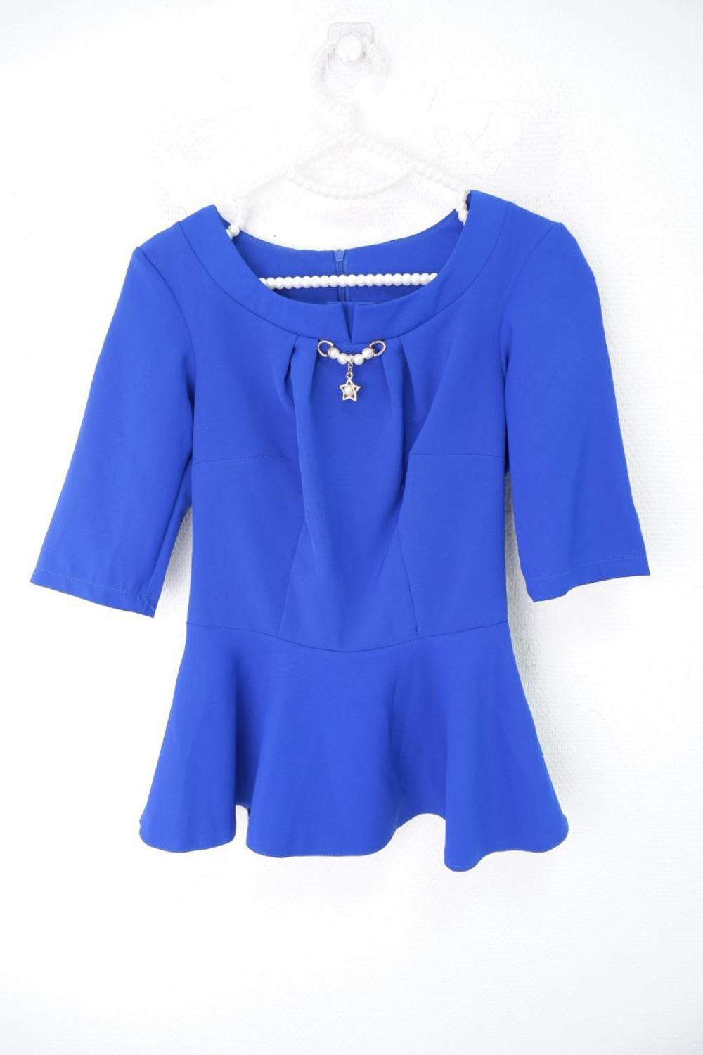 Блузка ярко-синяя 40-42 размер